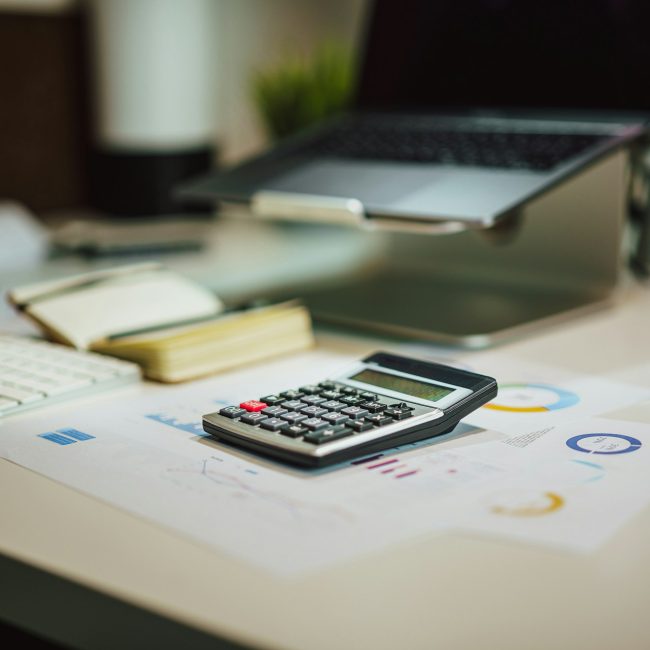 Calculator on desk