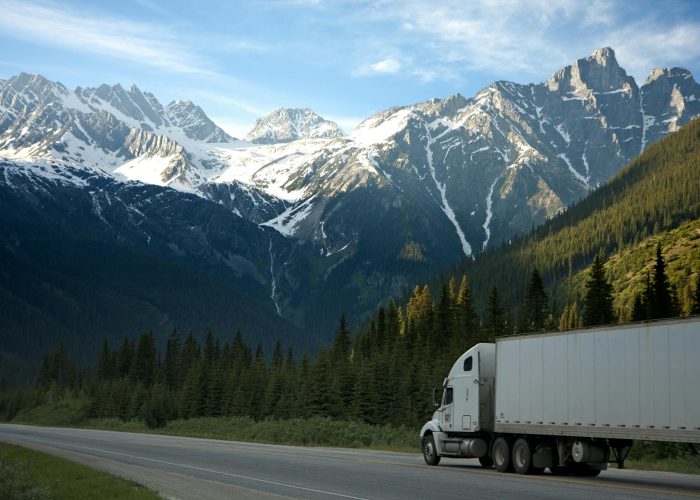 A truck on the road, road freight