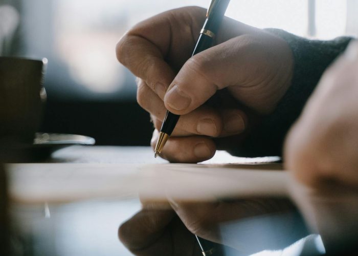 A man with a pen