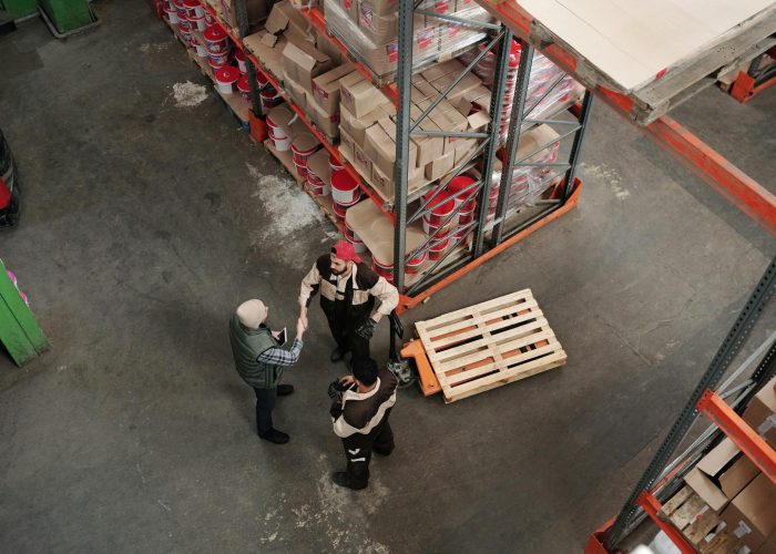 Workers in a warehouse