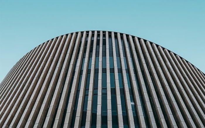 High circular modern building